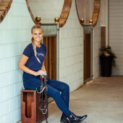B Vertigo Elle Naisten Farkkuratsastushousut Silikonipainatetuilla Kokopaikoilla