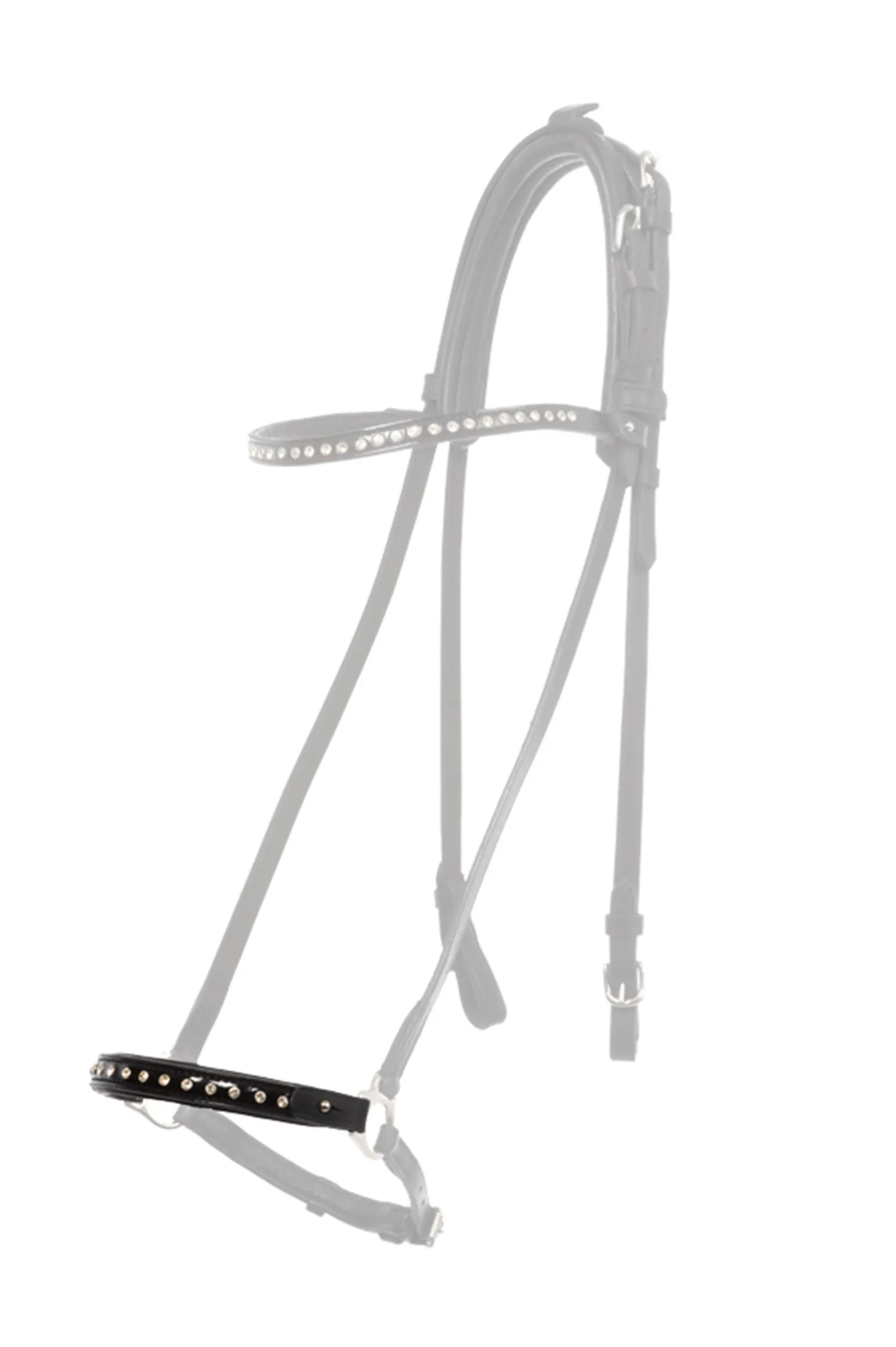 Kavalkade Glansandi Dropped Noseband Piece For Kjartan Icelandic Bridle